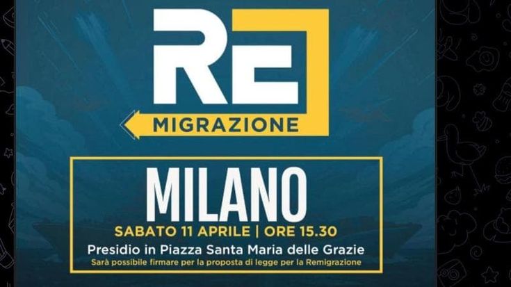 Il banchetto dei neofascisti remigrazionisti? Davanti al Cenacolo di Leonardo da Vinci