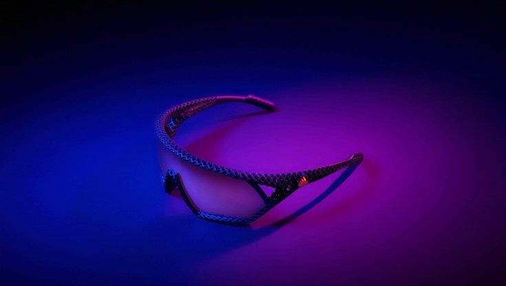 L'occhiale realizzato con stampante 3D
