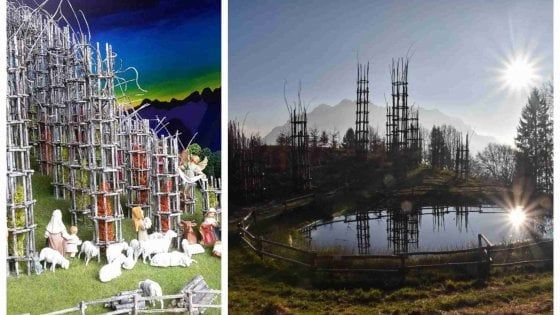 Bergamo, un presepe in dono a chi ricostruirà la Cattedrale Vegetale di Oltre il Colle