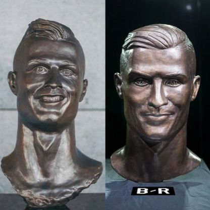 Lo scultore ci riprova: ecco il nuovo busto di Cristiano Ronaldo 