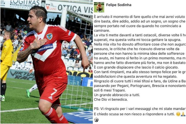 Sodinha: "Addio al calcio". Il bomber con la pancia smette a 27 anni