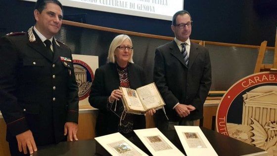 Torino, ritrovate dai carabinieri tre miniature rubate 40 anni fa alla Biblioteca Nazionale