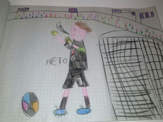Neto, nel disegno di un bambino