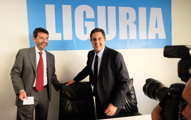 Toti, prima uscita da candidato in Liguria
