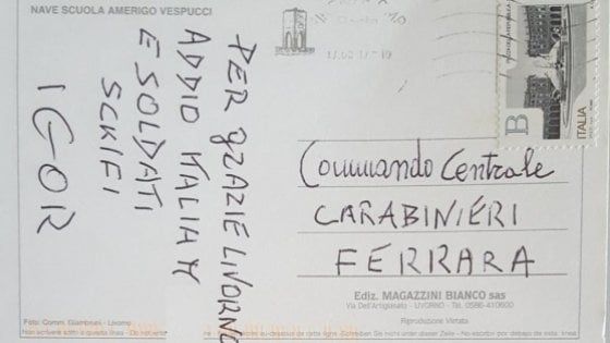 Killer ricercato, cartolina ai carabinieri di Ferrara firmata "Igor"