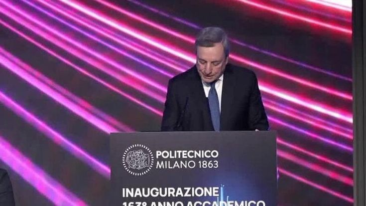 Draghi: “Appello ai giovani perché lottino per togliere vincoli e all'Europa perché accetti l’IA”