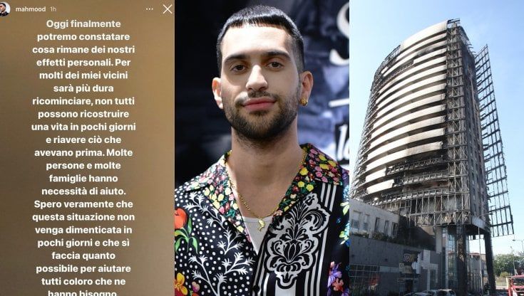 Incendio Milano, l'appello di Mahmood: "I miei vicini hanno bisogno di aiuto". Il Comune attiva il supporto psicologico