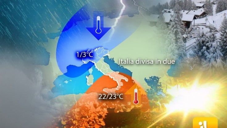 Previsioni meteo, Italia divisa in due: tanta neve al Nord e clima primaverile al Centro-Sud 
