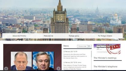 Russia, il ministero degli Esteri contro le bufale online