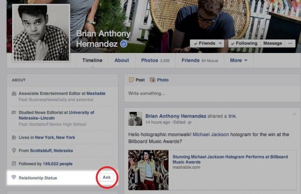 Approcci pi&ugrave; facili su Facebook, "Single o sposato?": ora puoi chiederlo