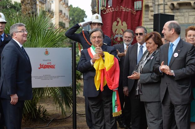 Il presidente della Polonia a Palermo, nasce la villetta Solidarnosc