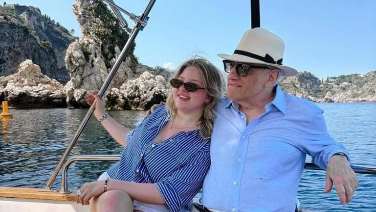 Gita in barca a Taormina per Martin Scorsese e la figlia Francesca