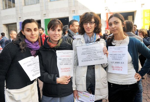 Politenico, la protesta dei precari