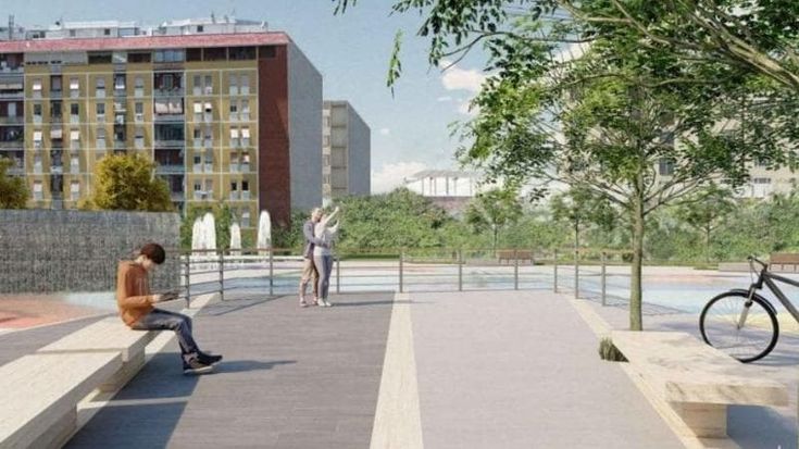 Quartiere Marconi, spazio al parco Papareschi con fontana a raso e getti d’acqua alti metri