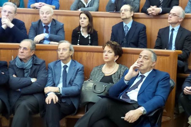 Mattarella, maxischermo a Giurisprudenza