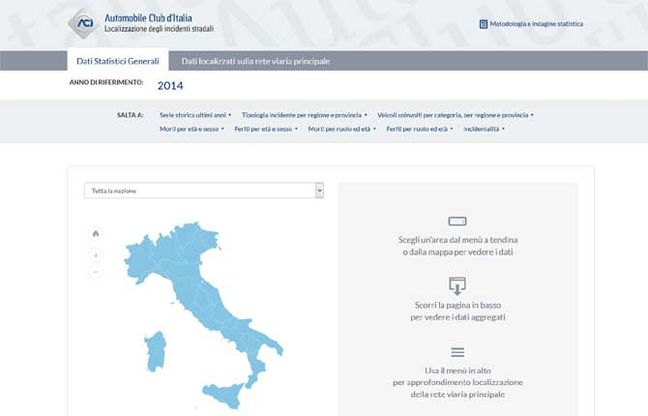 Tutti gli incidenti stradali a portata di mouse