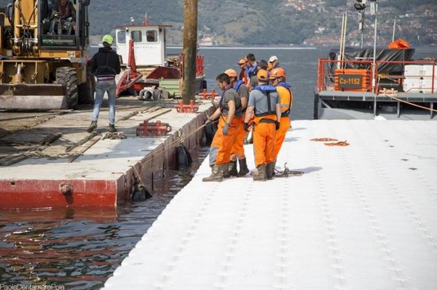 Lago d'Iseo, al lavoro con Christo: ecco gli artefici dei ponti galleggianti