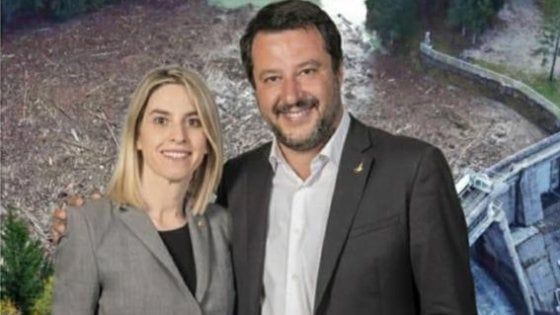 Europee, la candidata leghista: "Scateniamo la tempesta a Bruxelles". Sullo sfondo la strage di alberi a Belluno 