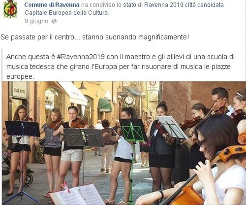 Ravenna, multa a baby orchestra che suona in piazza. Ma prima il Comune la pubblicizzava
