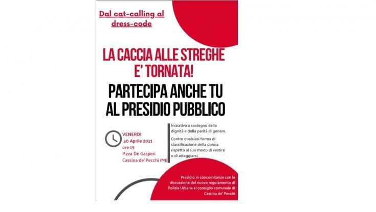 A Cassina de' Pecchi presidio contro il regolamento che vieta di "vestirsi da prostitute"
