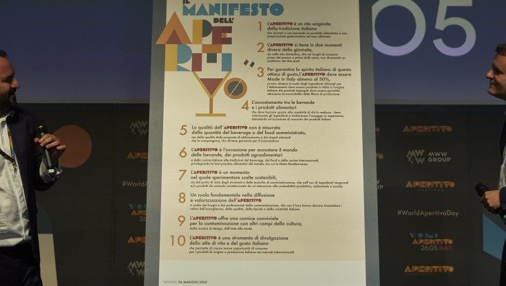 World Aperitivo Day, firmato a Milano il Manifesto dell’Aperitivo