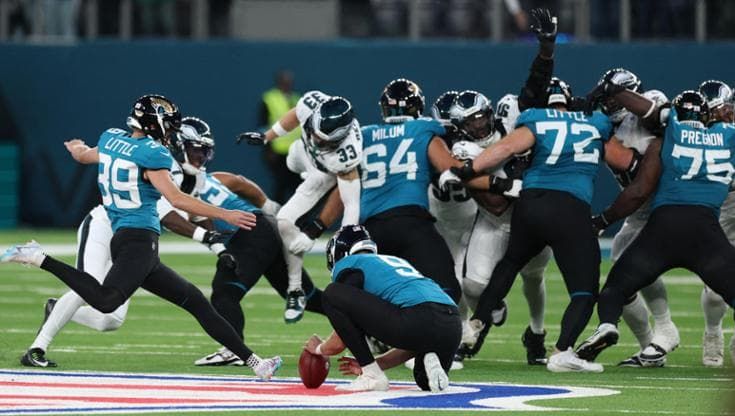 Nfl, Eagles che beffa: i Jaguars vincono a un secondo dalla fine nello stadio dei Tottenham Hotspur