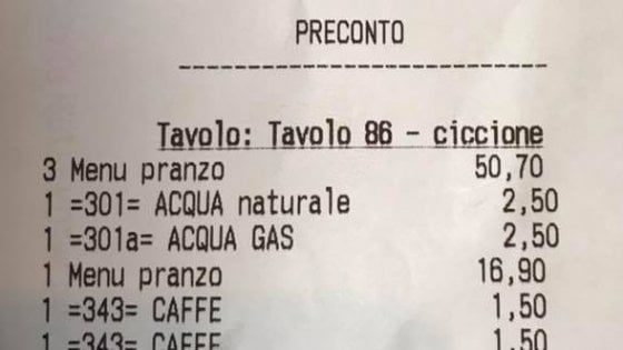"Ciccione" sullo scontrino del ristorante, la denuncia di Elisa diventa un caso. E il locale chiede scusa