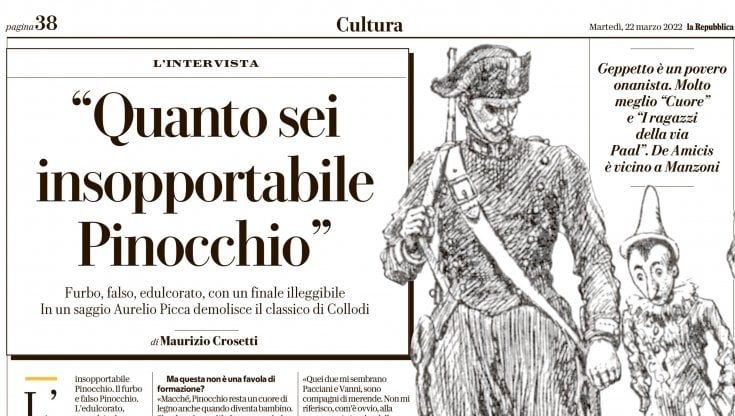 Polemiche letterarie. Stefano Massini: "Caro Aurelio Picca, difendo Pinocchio, uno di noi"