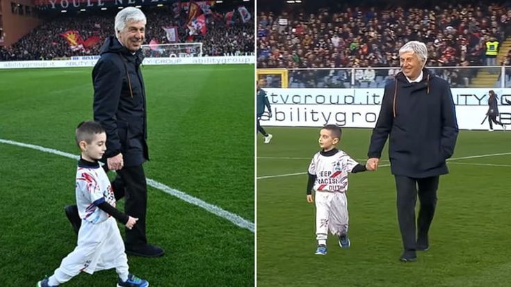 Gasp prende per mano il bimbo rimasto senza calciatore, la lettera del papà: “Ricordo indelebile”
