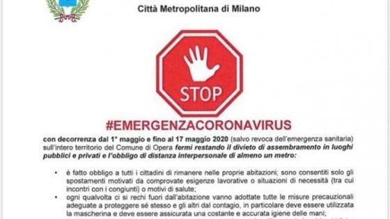 "Tutti i cittadini devono restare a casa". La Fase 2 del coronavirus non scatta a Opera, proteste per le restrizioni del Comune