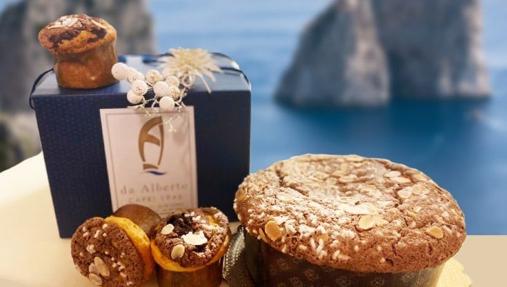 Caprese, il dolce più famoso dell'Isola azzurra diventa un panettone
