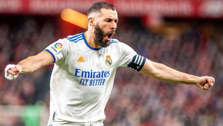 Liga: Benzema show a Bilbao, il Real va a +8 sul Siviglia