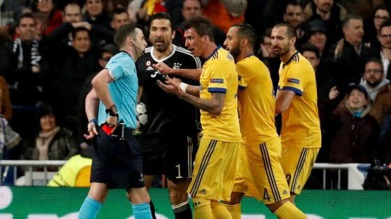 Real-Juve, rosso e sfogo contro l'arbitro: Uefa apre procedimento contro Buffon