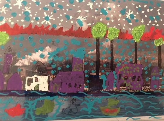 Taranto, i bimbi ridisegnano l'Ilva durante i wind day