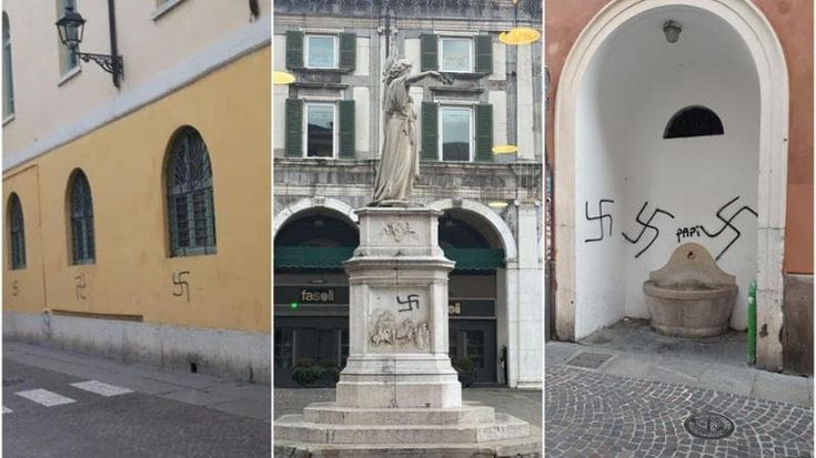 Brescia, svastiche in piazza della Loggia dove esplose la bomba: “Qualcuno vuole alzare la tensione”