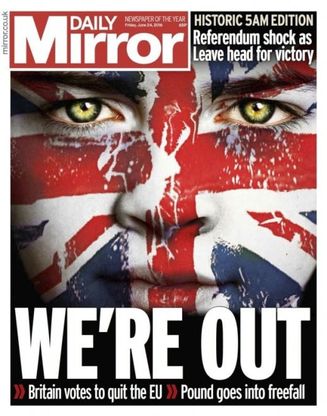 ''See Eu later'', la notizia della Brexit sulle prime pagine dei quotidiani 