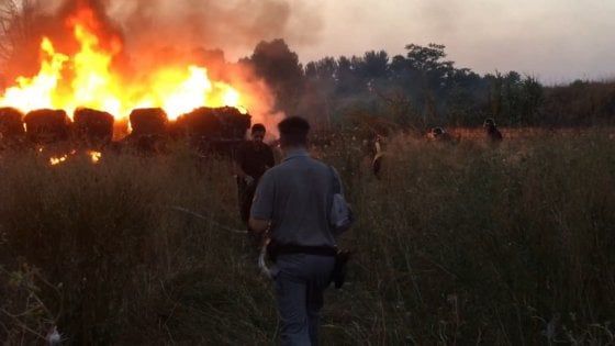 Foggia, incendio divora deposito di ecoballe: il proprietario è un pregiudicato 20enne