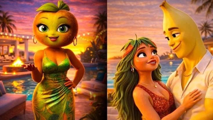 Benvenuti nel reality dei frutti IA che ha rotto internet, dove fragole e banane amano e tradiscono