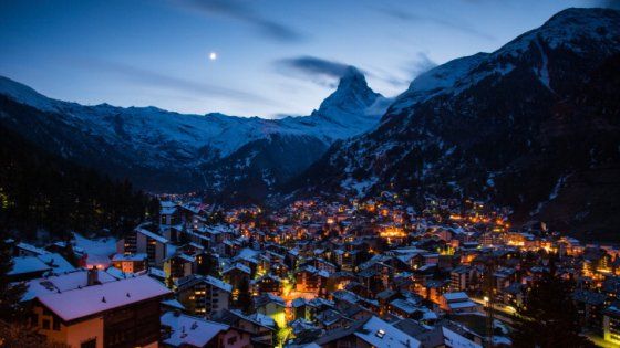 Inverno sulle montagne di Zermatt