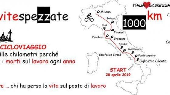 In bici dal Cilento a Milano per la sicurezza sul lavoro