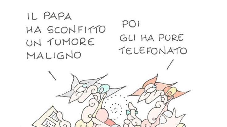 Leone e la chiamata a Putin: la vignetta di Ellekappa