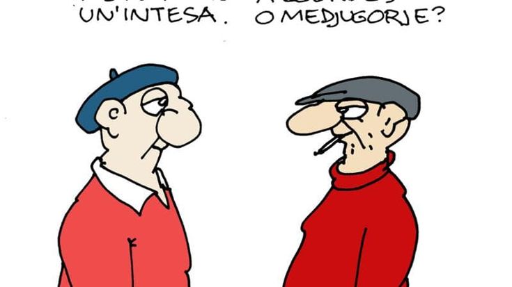 Schlein e Conte: la vignetta di Altan