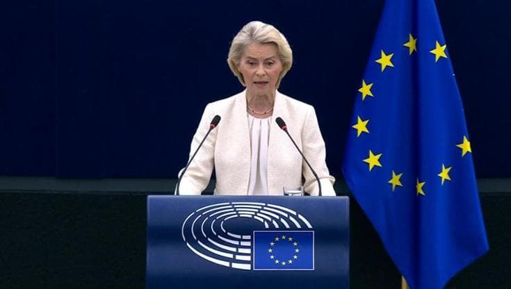 Von der Leyen: "Russi e ultranazionalisti vogliono frantumarci, lottiamo per la nostra Europa"