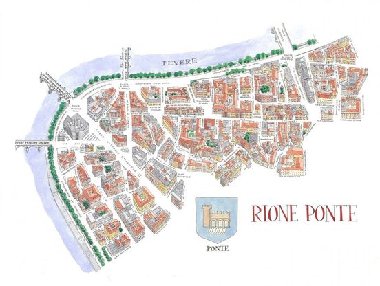 Matita, china e acquerello, il centro storico di Roma in ventidue mappe