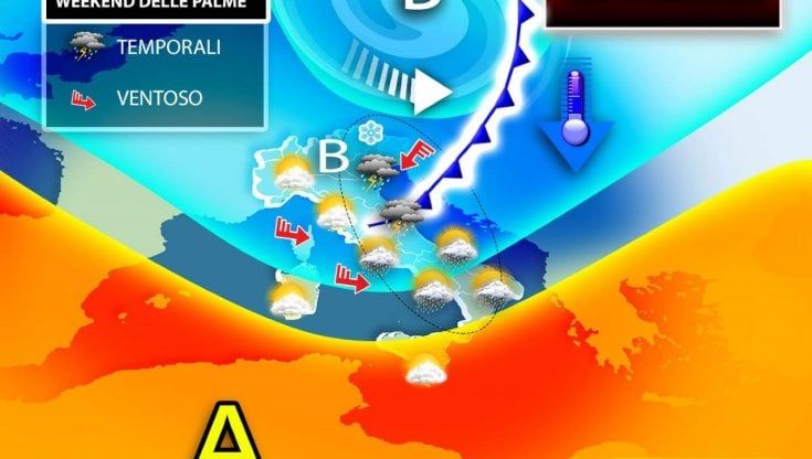 Previsioni meteo, weekend delle Palme ventoso e con veloci temporali. Ma la primavera è alle porte