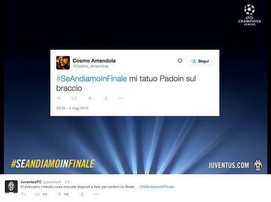 #SeAndiamoInFinale: Juve chiede di mantenere le promesse 'social'