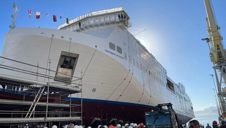 Varato il traghetto Costanza I di Sicilia, potenzierà i collegamenti con Lampedusa e Pantelleria