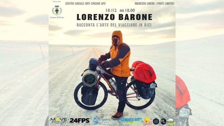 Lorenzo Barone a Parma racconta l'arte del viaggiare in bici
