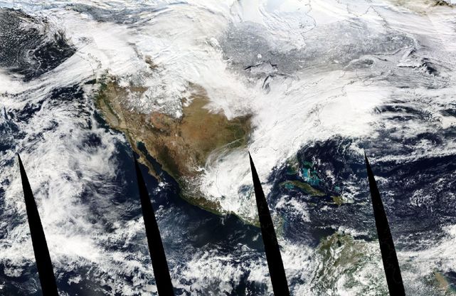 Usa, la supertempesta vista dal satellite