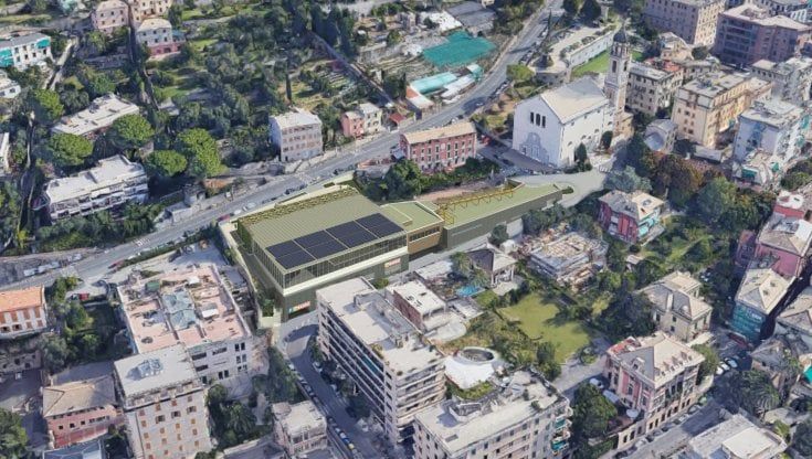 Genova Nervi, ecco piscina e supermercato del progetto Sogegross per San Siro 